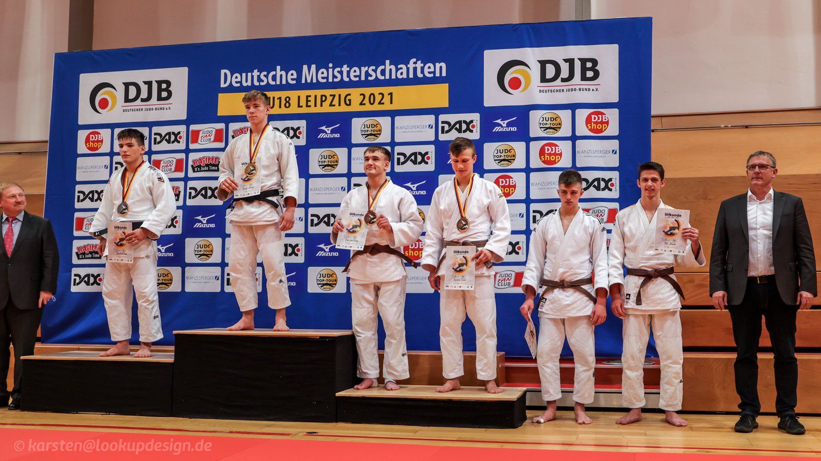 Podest bis 73 kg der deutschen Meisterschaft der U18 2021