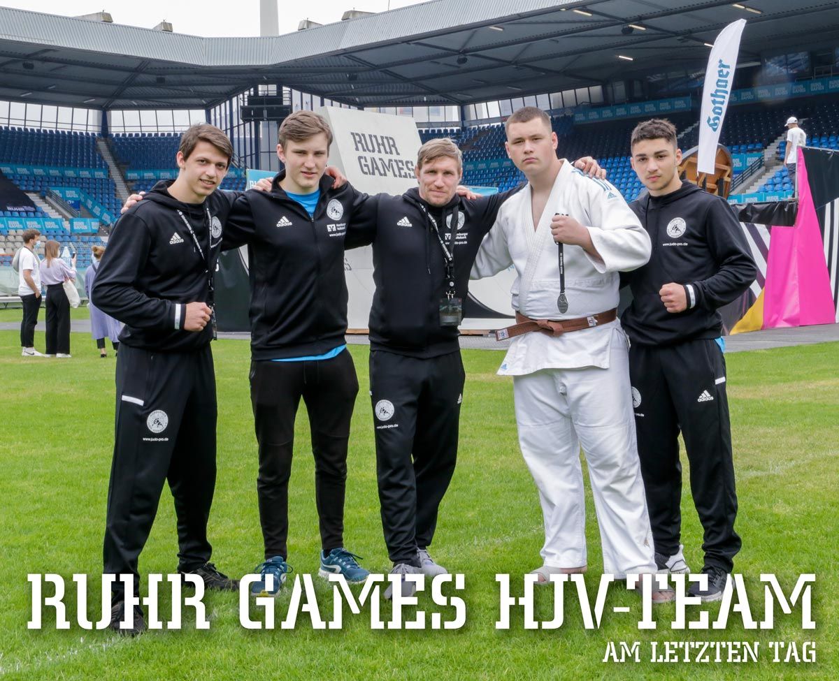 Ruhr Games HJV Team am Abschlusstag mit Silber für Arthur Heckel (BSV)