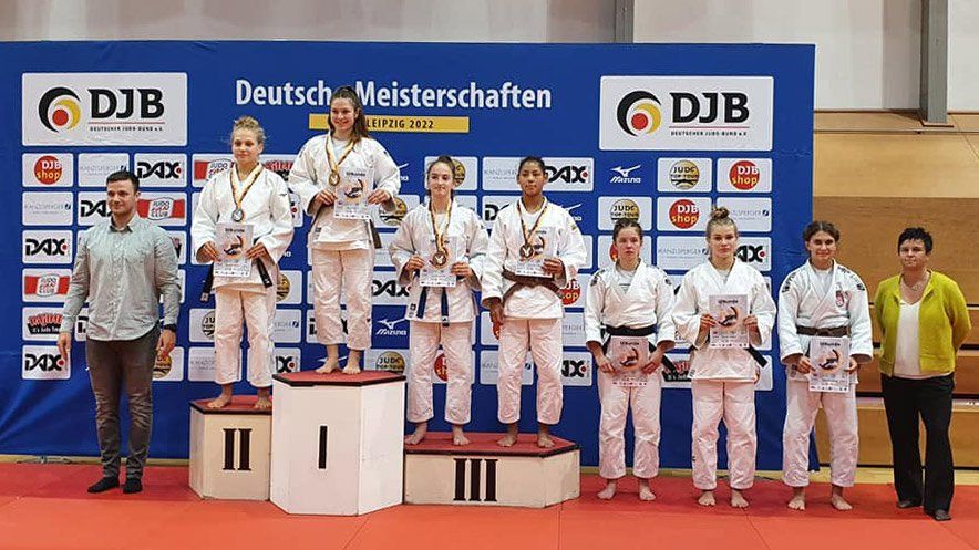 Sophie Scharnberg erkämpft sich den 7. Platz bis 57 kg auf der DEM U18 in Leipzig