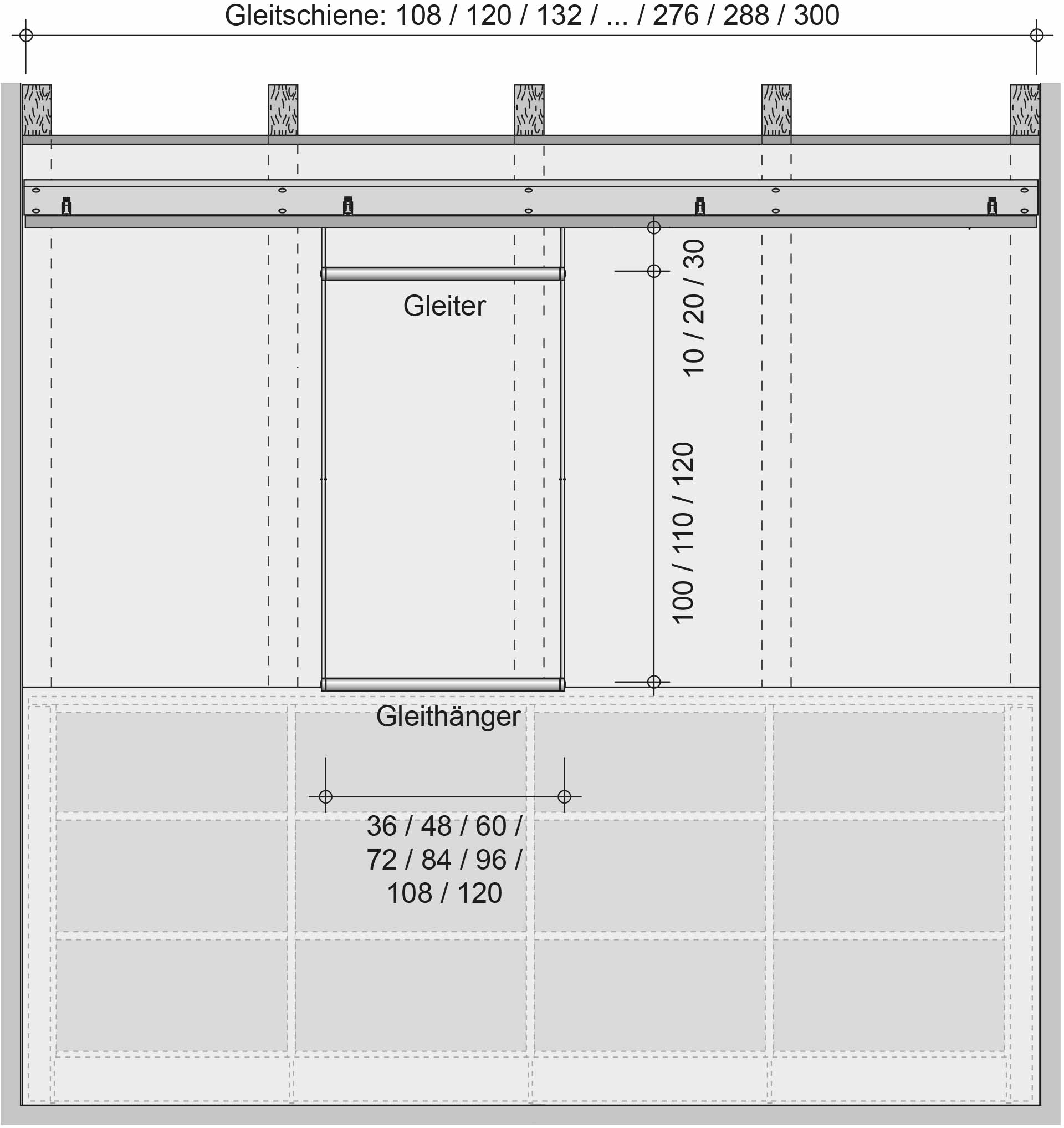 dressglider-Planung: Gleiter und Gleithänger, Zeichnung dressglider-Planung: Gleiter und Gleithänger, Zeichnung