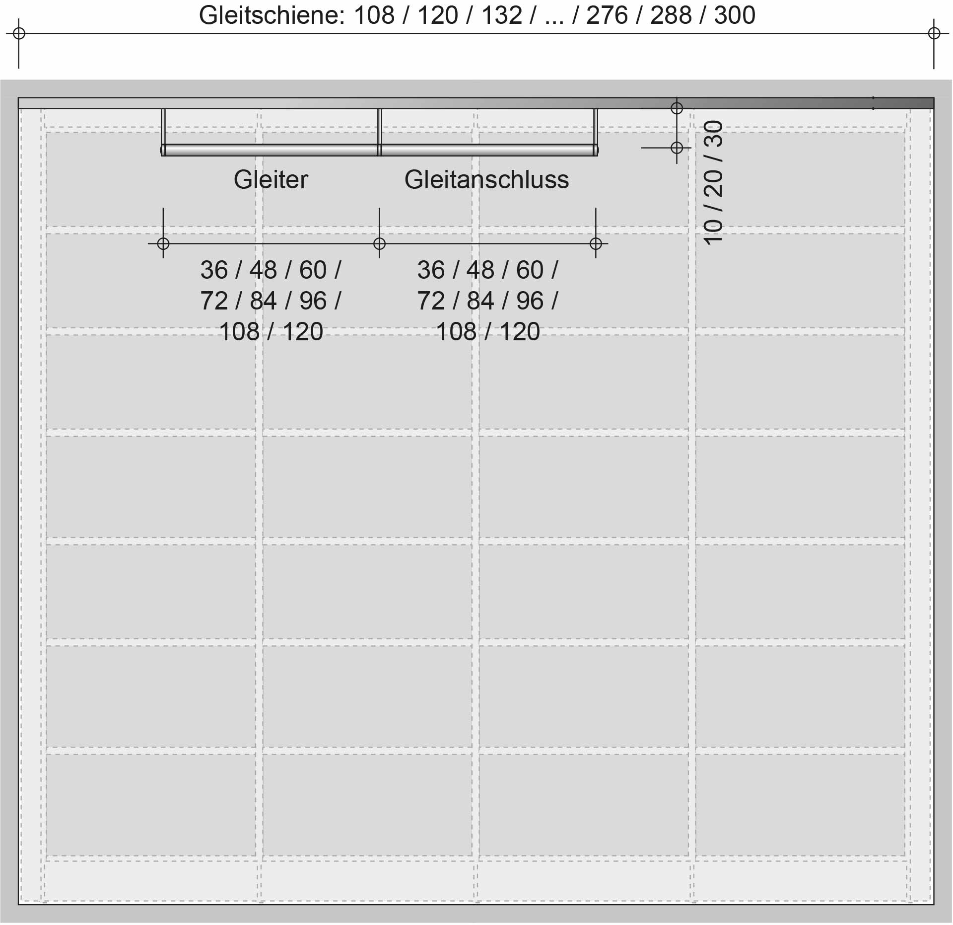 dressglider-Planung: Gleiter und Gleitanschluss, Zeichnung dressglider-Planung: Gleiter und Gleitanschluss, Zeichnung