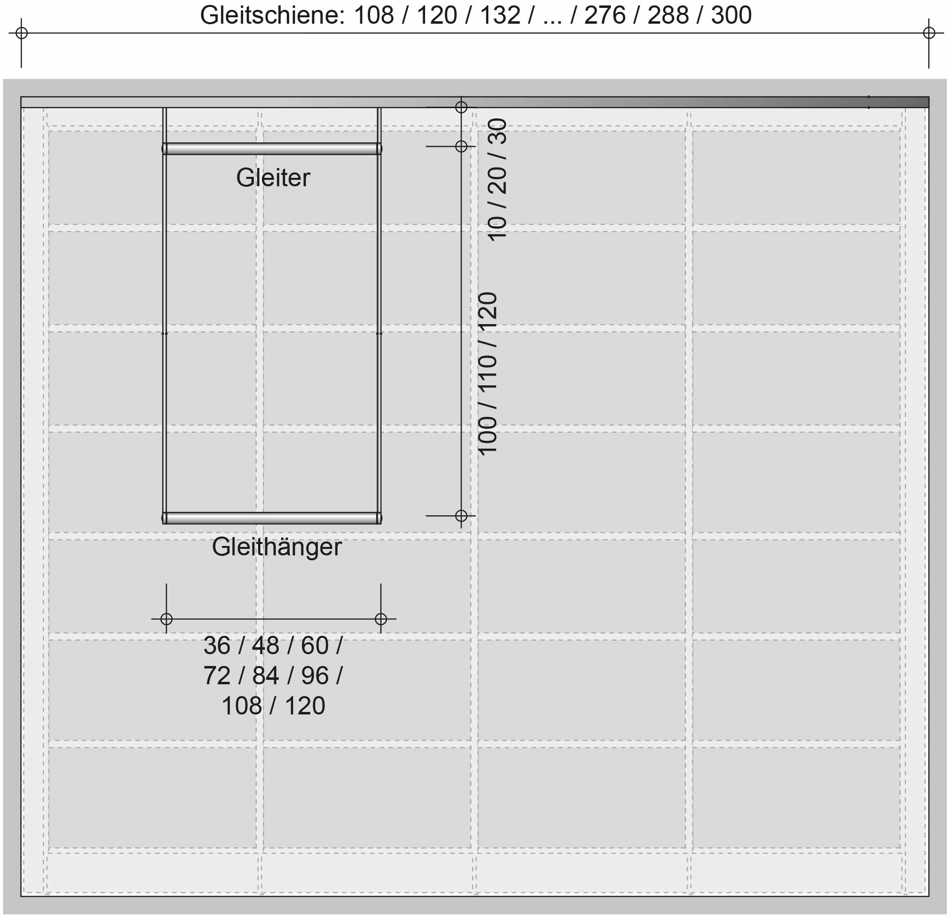 dressglider-Planung: Gleiter und Gleithänger, Zeichnung dressglider-Planung: Gleiter und Gleithänger, Zeichnung