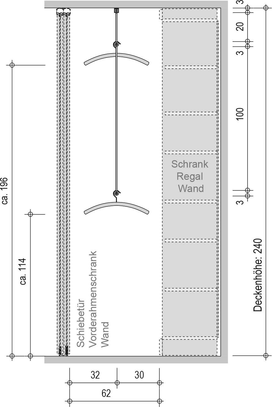 dressglider-Planung: Raumhöhe 240 cm 3 dressglider-Planung: Raumhöhe 240 cm 3