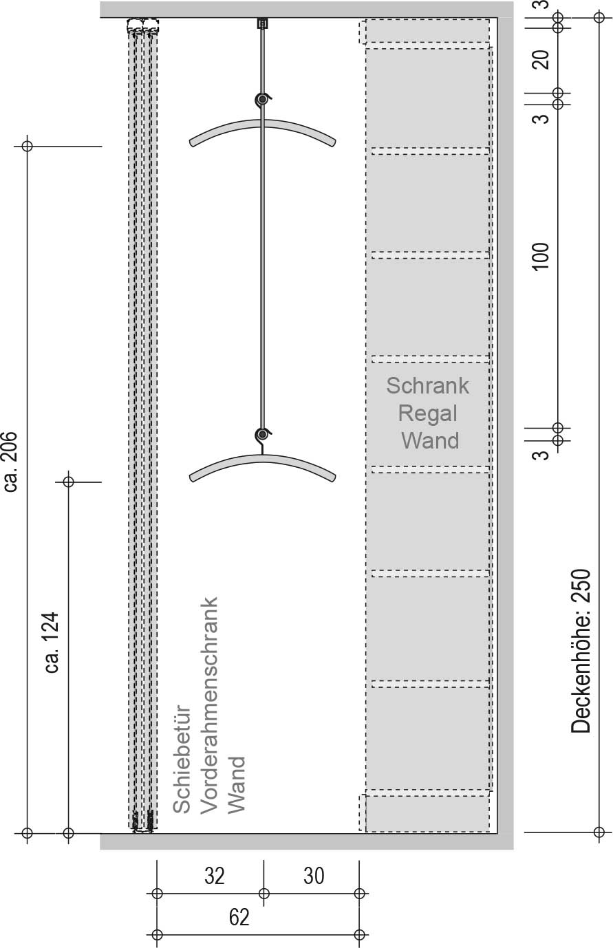 dressglider-Planung: Raumhöhe 250 cm 3 dressglider-Planung: Raumhöhe 250 cm 3