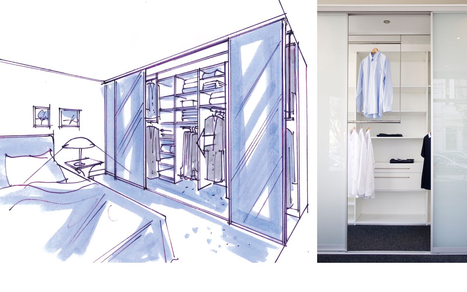 Doppelte Garderobenfläche mit dem dressglider