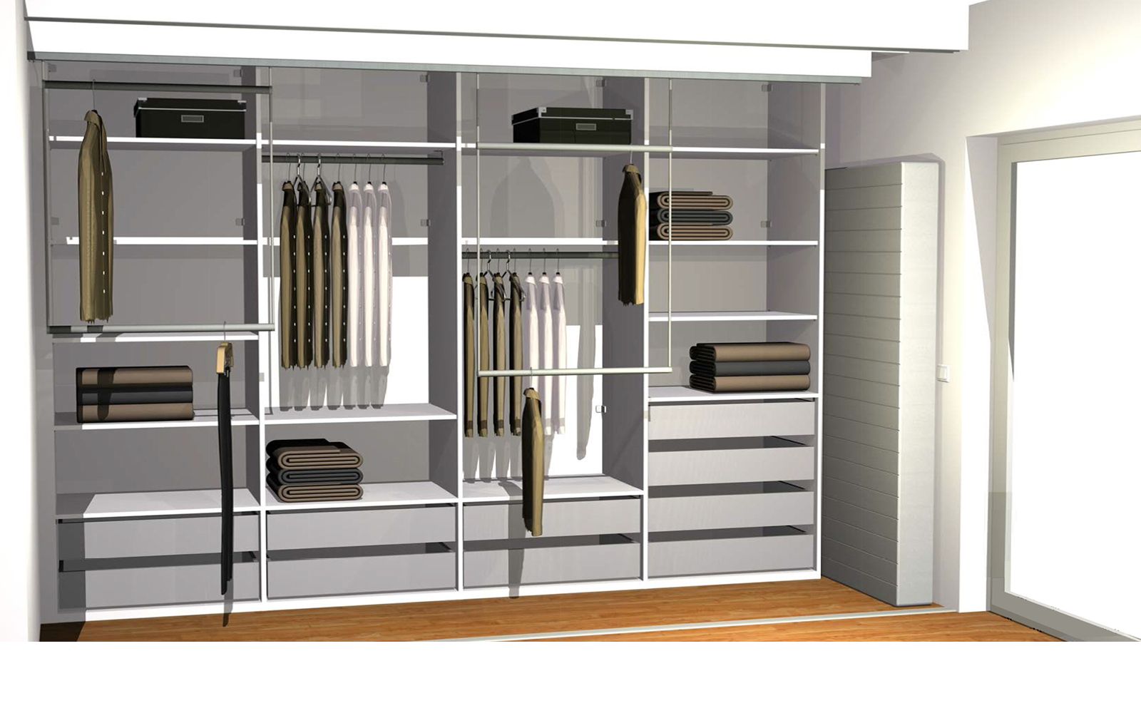 dressglider hinter Schiebetüren