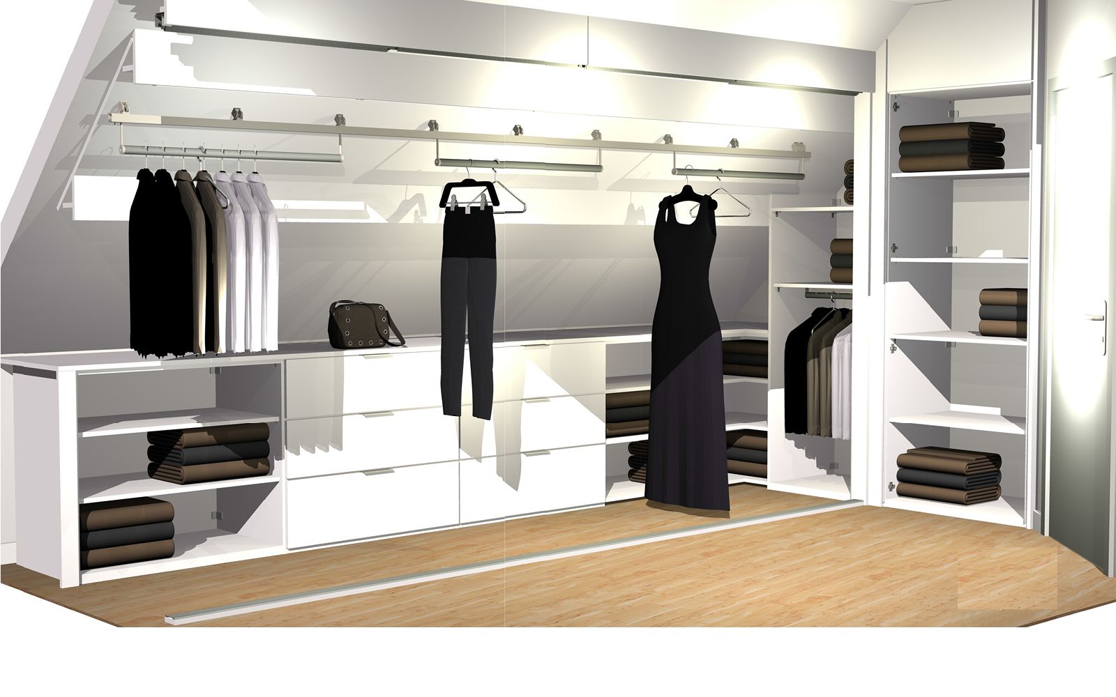 dressglider in der Dachschräge, vor Sideboards