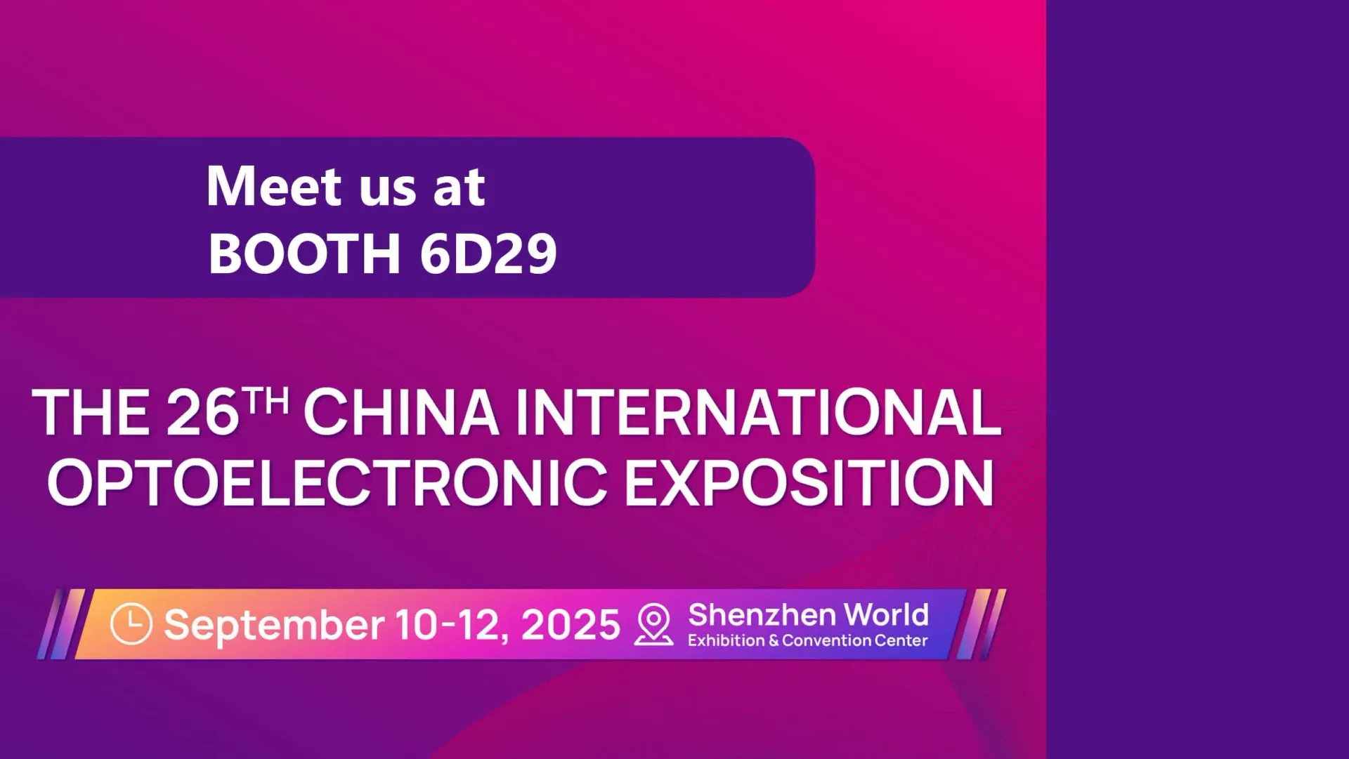 Heimann Sensor exhibits at CIOE in September 2025 in Shenzen at Booth 6D29