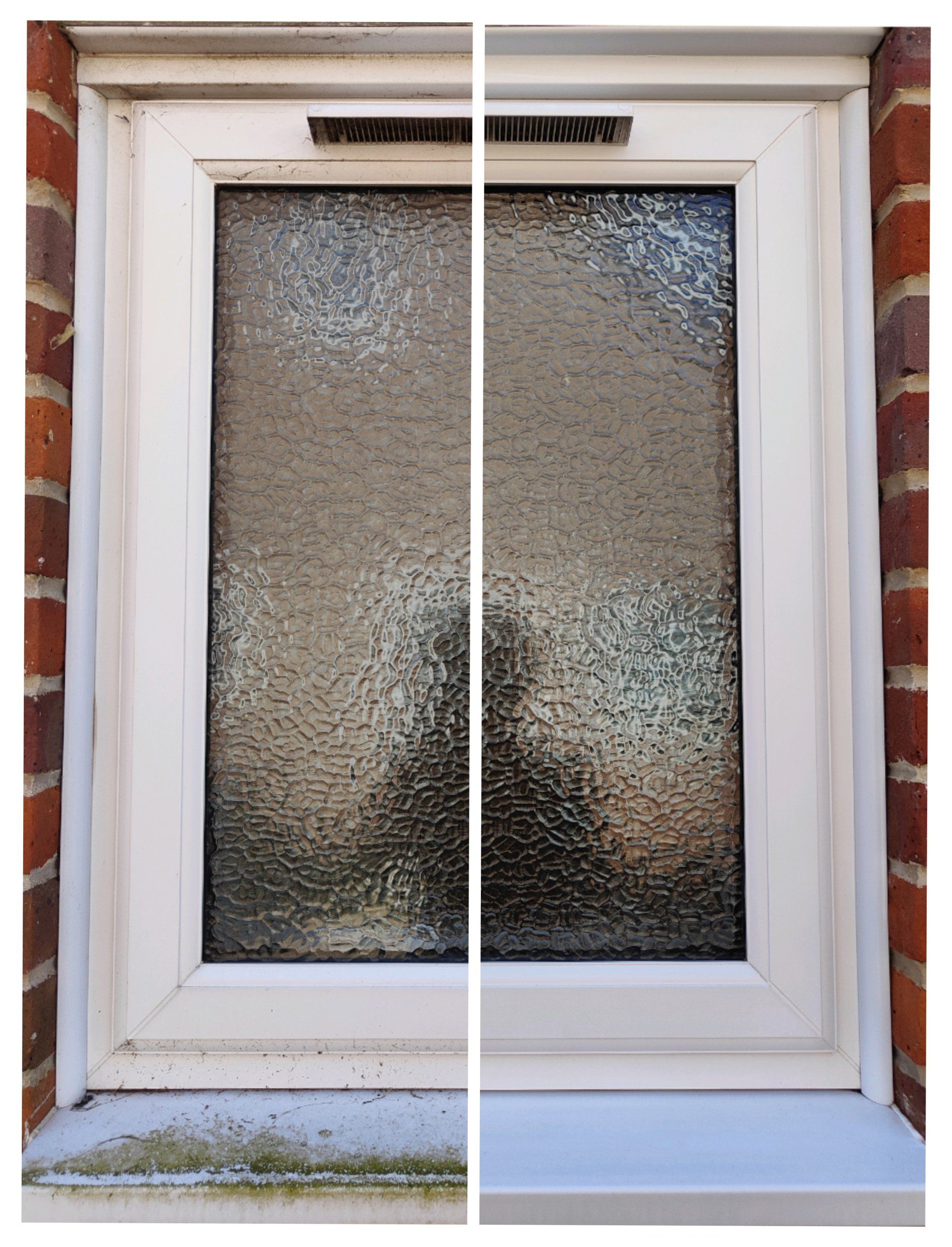 Window cleaning before and after