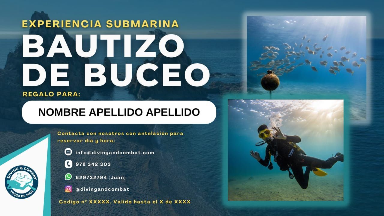 Regalar Bautismo de Buceo en Tossa de Mar regalar bautismo buceo tossa de mar