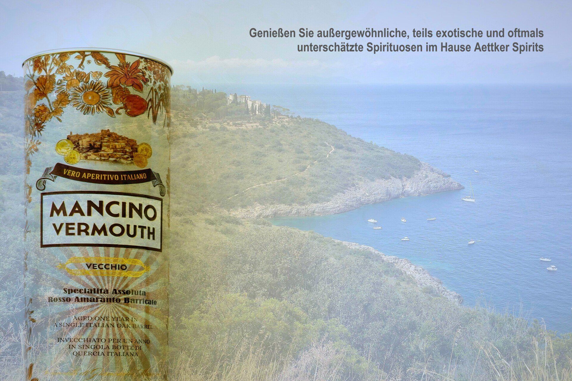 Aettker Spirits Vermouth, Bitter, Rum, Whisky