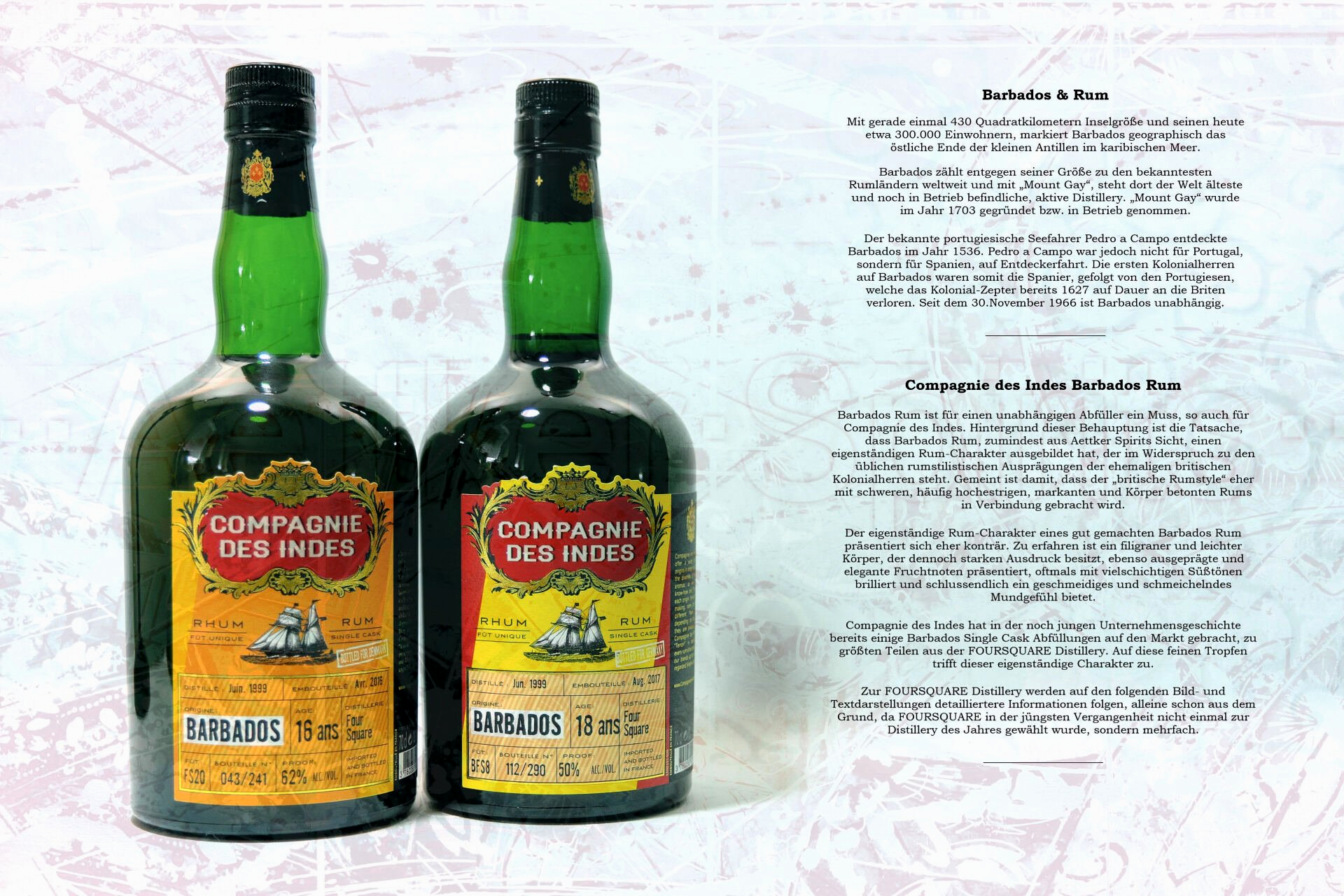 Aettker-Spirits und Compagnie des Indes Barbados 16