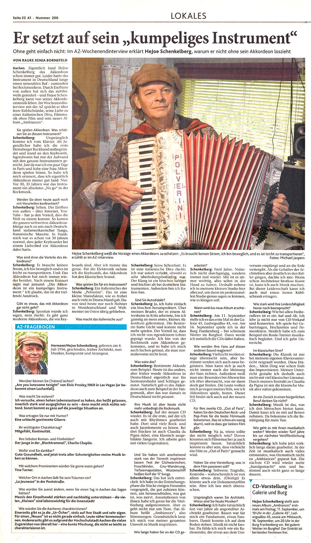 Er setzt auf sein Er setzt auf sein