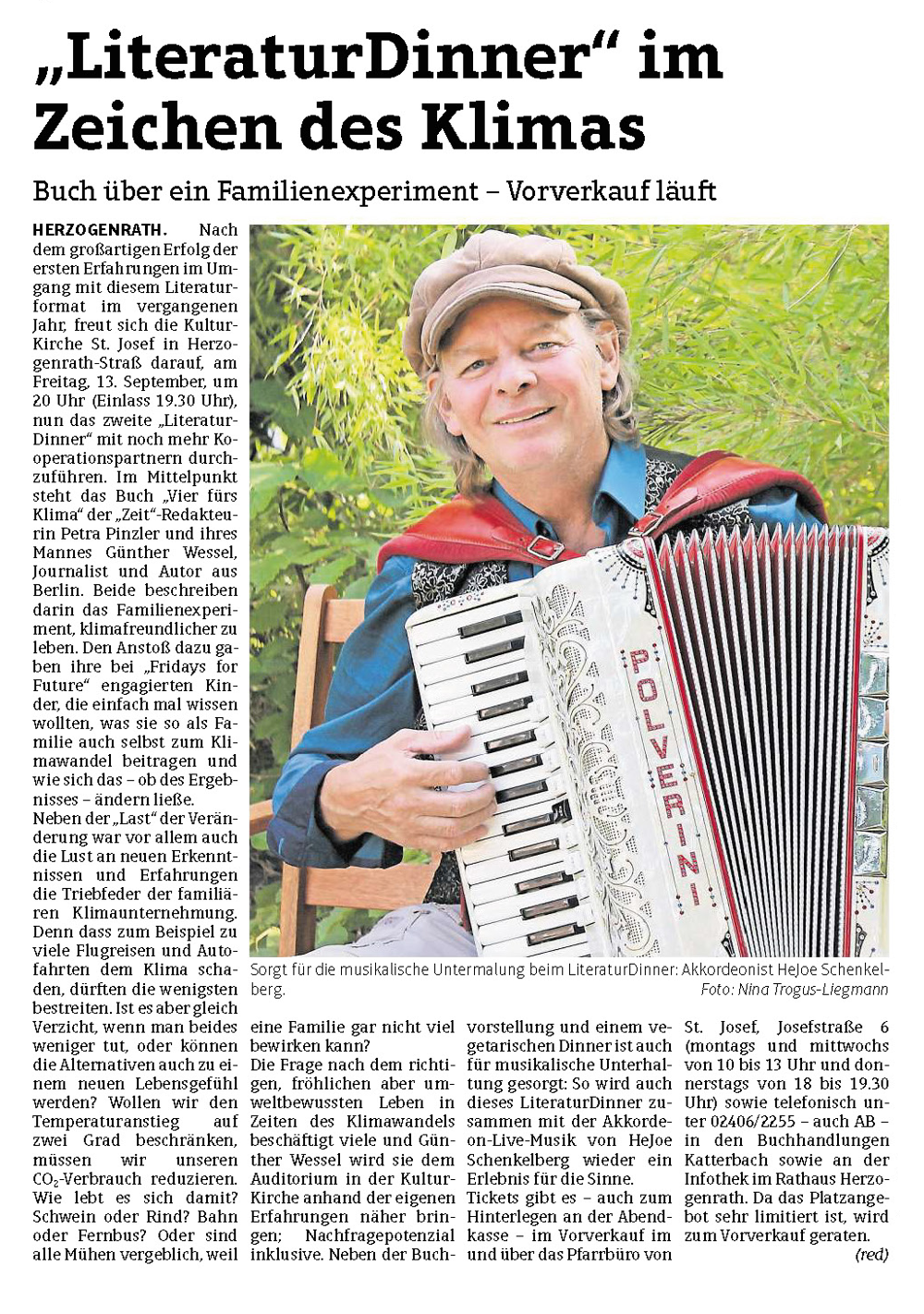 Literatur-Dinner im Zeichen des Klimas, SuperSontag 04.08.2019 Literatur-Dinner im Zeichen des Klimas, SuperSontag 04.08.2019