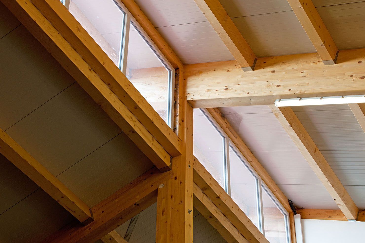 Moderne Industriehalle aus Holz von Holzbau Jörg