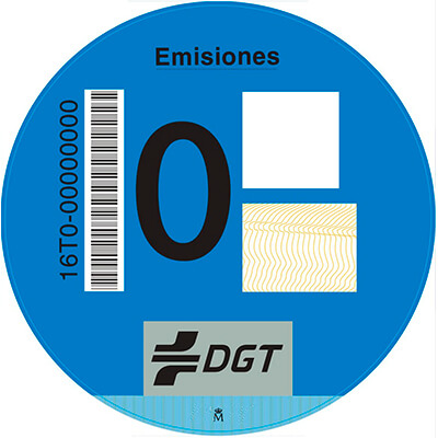 Distintivo ambiental 0 emisiones que vehículos abarca en españa
