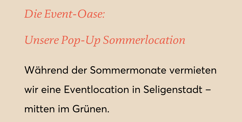 Die Event Oase, Die Event-Oase, Seligenstadt, Eventlocation, Grüner Löwer