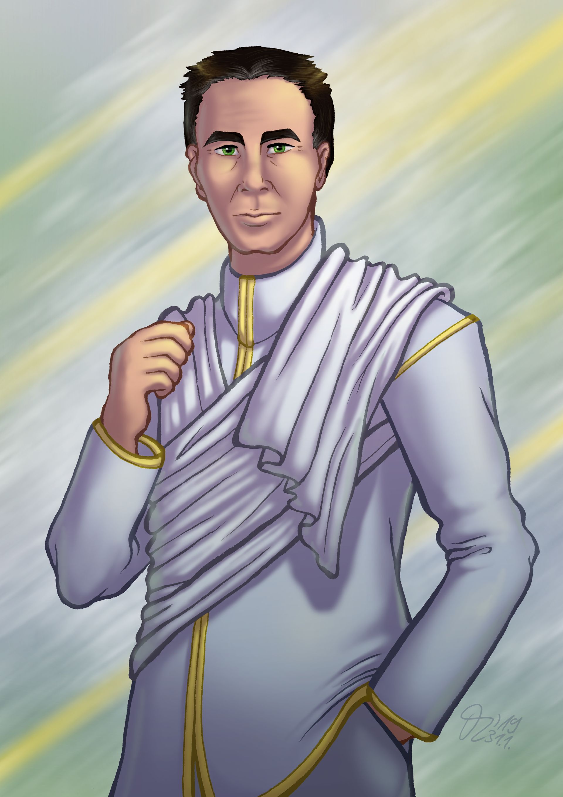 Zeichnung von Charakter Aaron O'Connor aus der Dürre-Trilogie