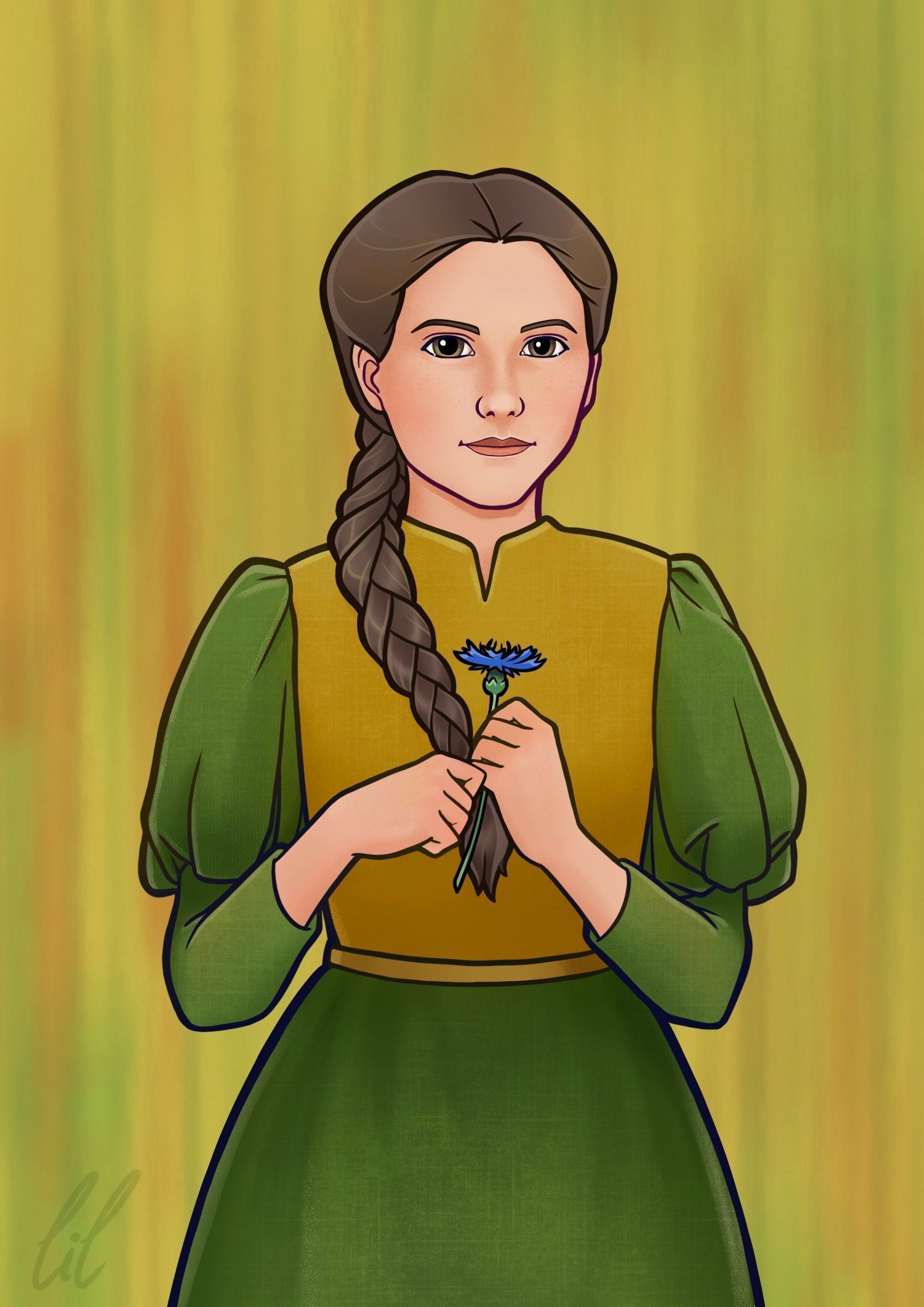 Illustration der Georgina Abbot, Charakter aus Dürre - Schatten der Vergangenheit