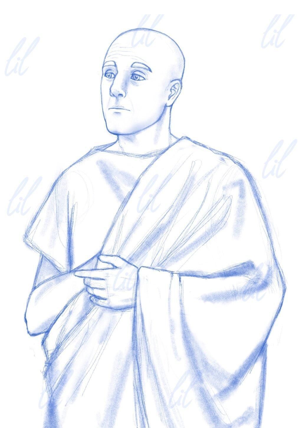 Skizze Illustration Pro. Beelaird aus der Dürre-Trilogie von Anja Dannenberg