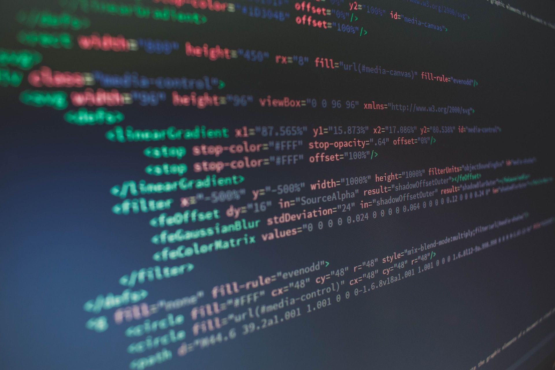 Bildschirm mit Code