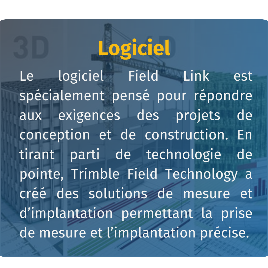 Découvrez les compétences de notre logiciel Field Link pour la prise de mesure et implantation précise.