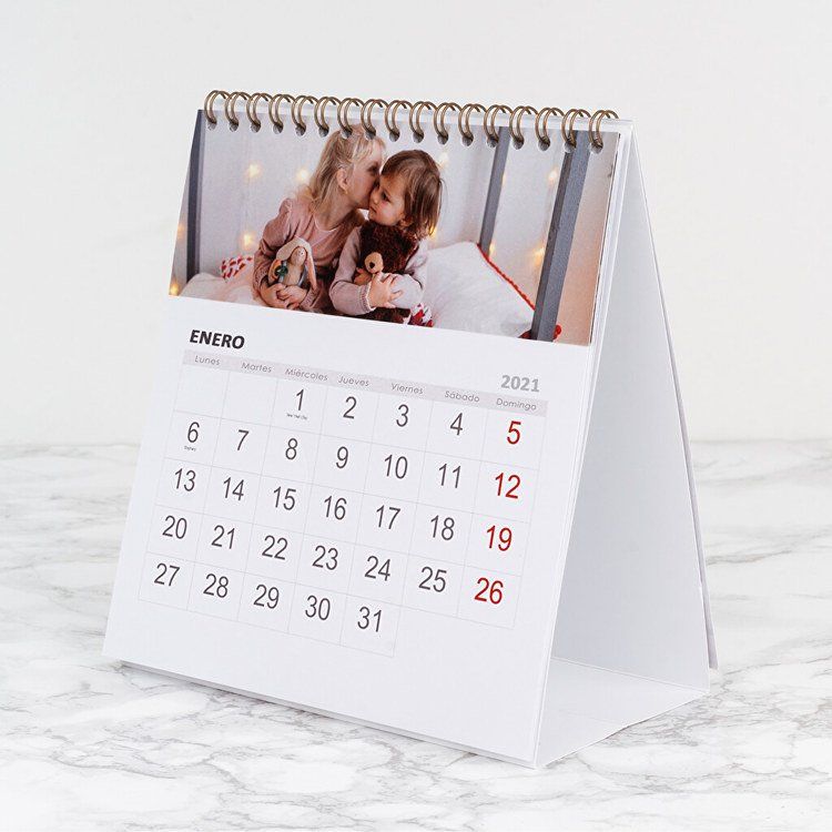 Calendario de mesa vertical