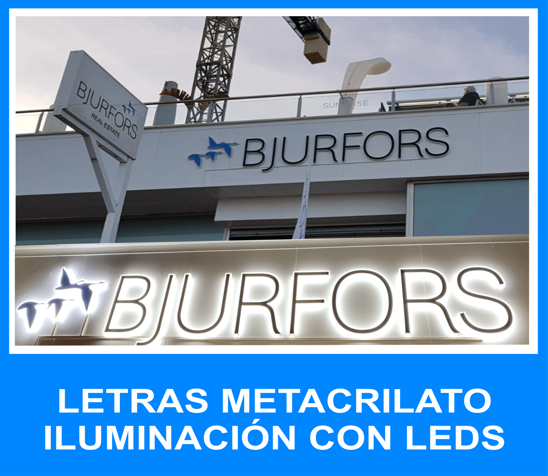 Letras metacrilato + Leds