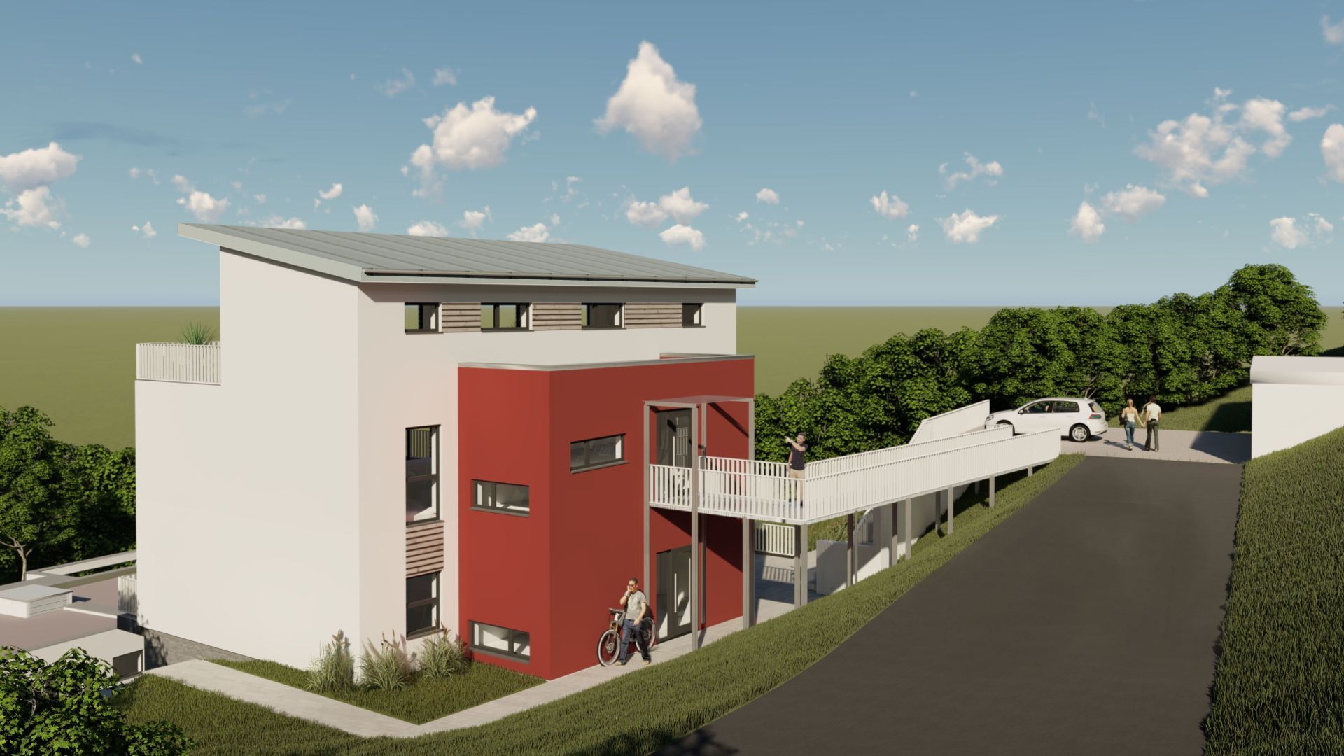 Visualisierung Bergweg Ansicht