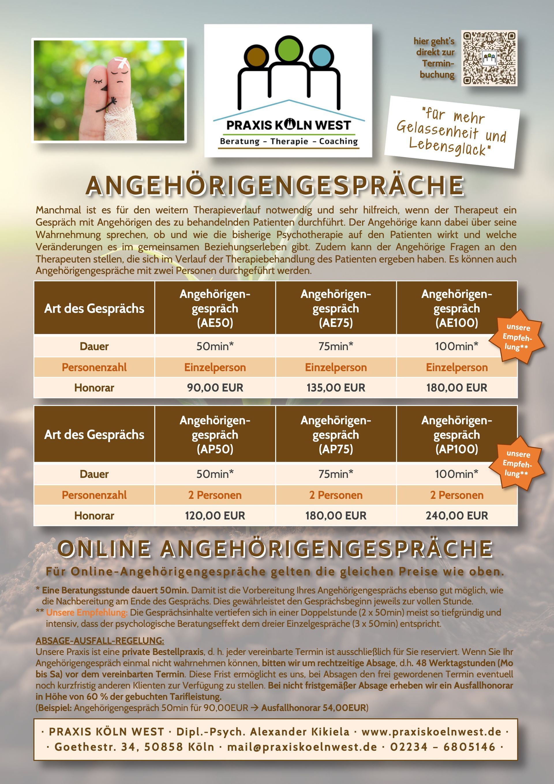 Übersicht Angehörigengespräche Übersicht Angehörigengespräche