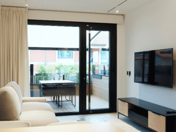 Salón de apartamentos loft en primera línea de playa en Sanxenxo