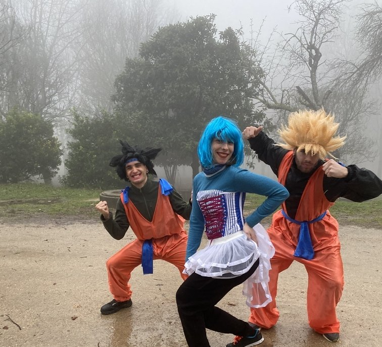Monitores disfrazados de personajes de Dragon Ball