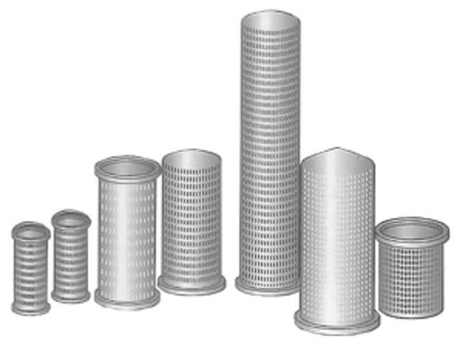 Siebkorbfilter, SIEBKÖRBE, STÜTZKÖRBE, SPALTSIEBE, FILTERRONDEN, HUTSIEBE, STECKSIEBE, Filtertechnik