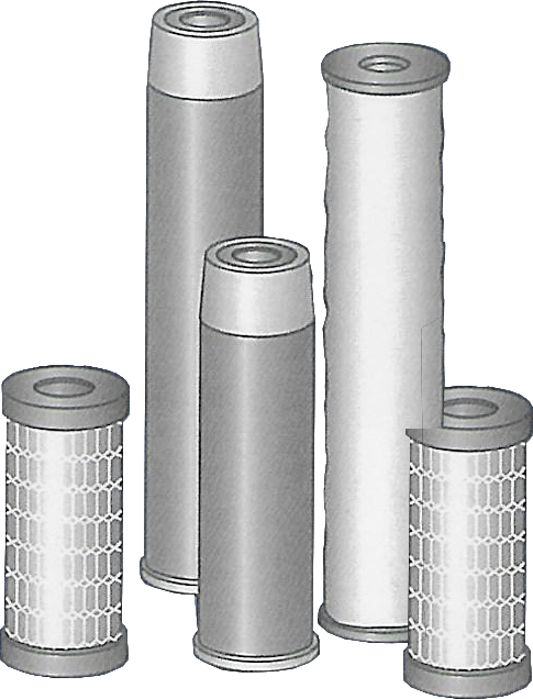WICKEL-FLTERKERZE, AKTIVKOHLE-FLTERKERZE, MELTBLOWN-FLTERKERZE, MEMBRAN-FLTERKERZE, EDELSTAHL-FLTERKERZE
