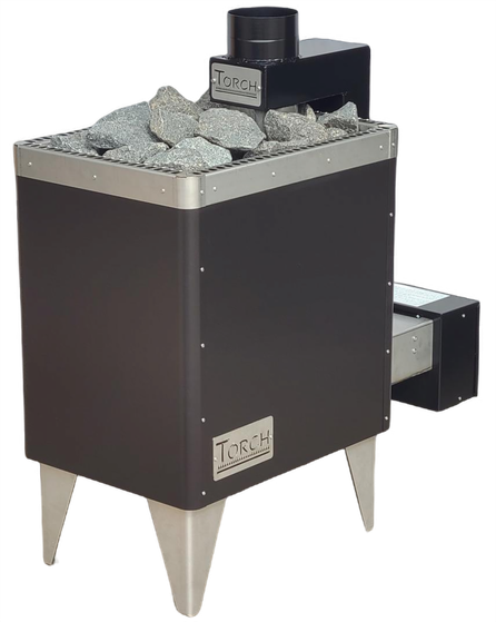 Photo- Torch Propane or Natural Gas Sauna Stove with Specially Selected Sauna Rocks