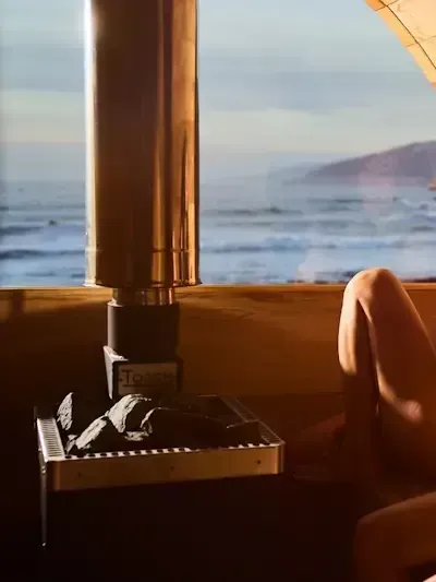 Peaceful sauna with Torch