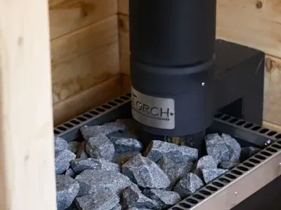 Natural Gas Sauna heater installed