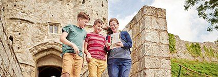 Mum and children at Kenilworth