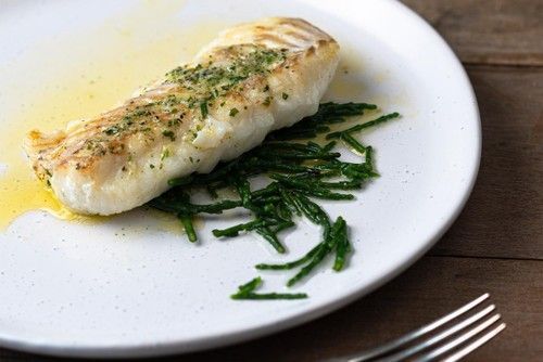 Cooked white cod fish