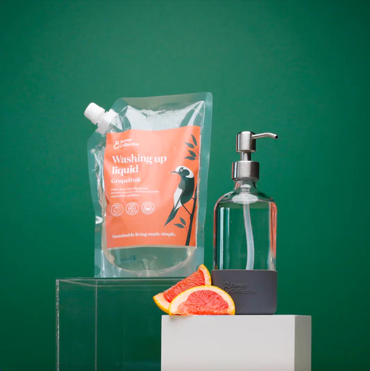 reusable, refillable packaging for washup liquid