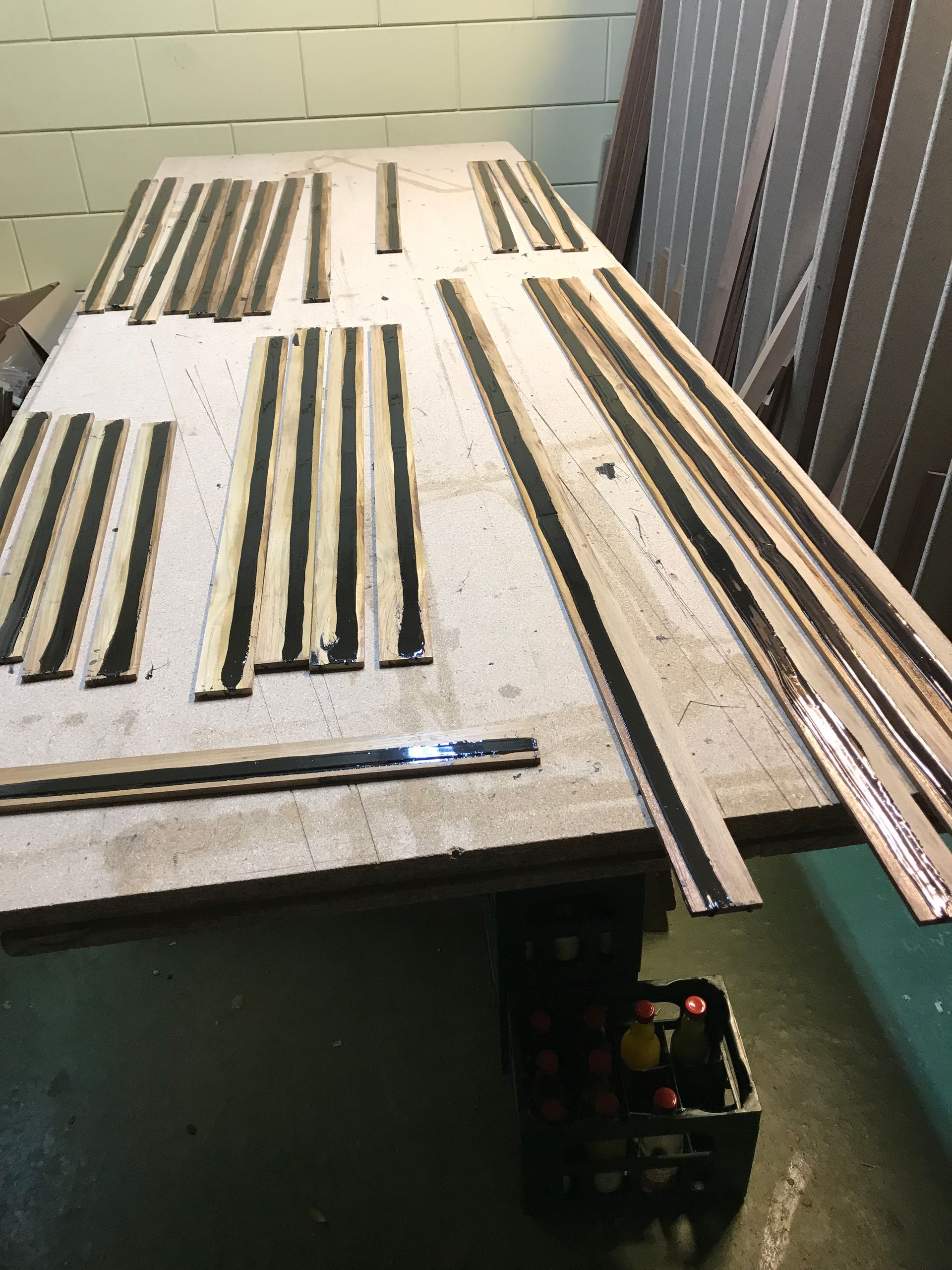 Lineamare lanterns - teak wood production for yacht line model