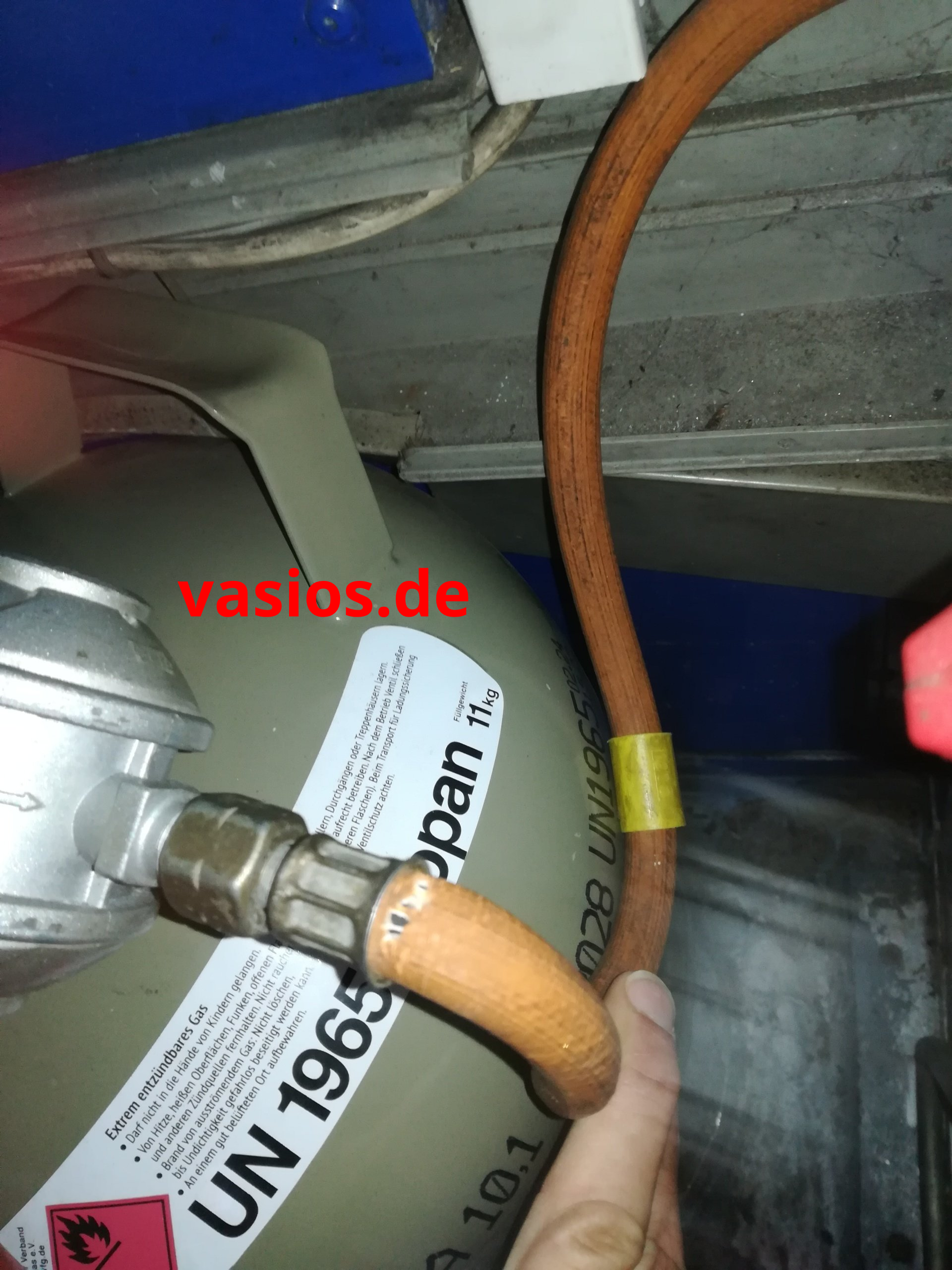 Schlauch undicht, Gasprüfung,Wohnwagen,Wohnmobil,vasios.de