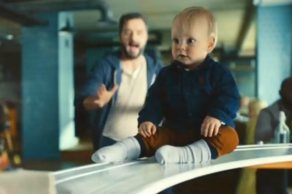Philidelphia Cheese 'Hapless Dad' Advert Hapless dad accidentally leaves baby on sushi conveyor belt