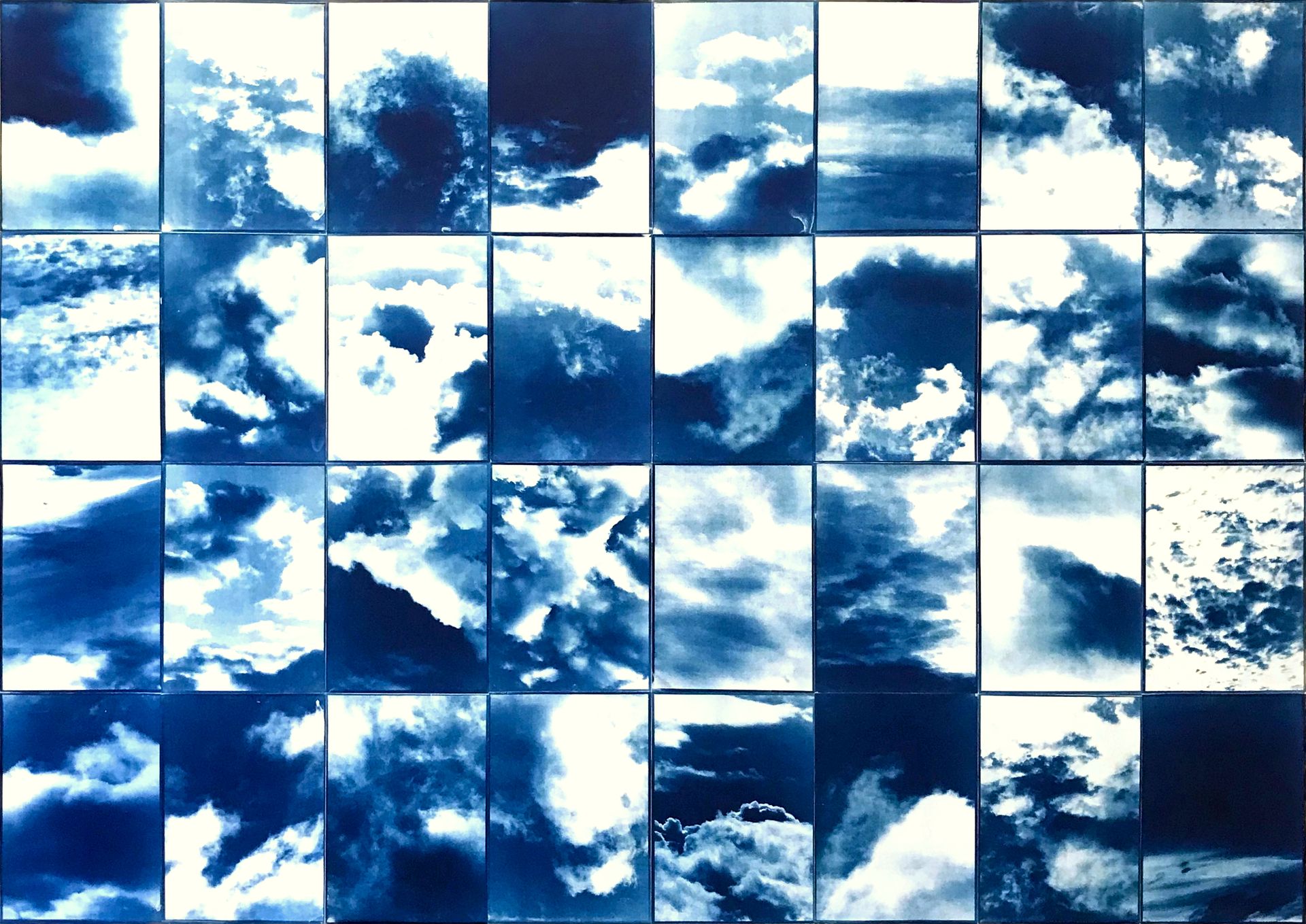 Cyanotypie, Wolken, Kirstin Rabe
