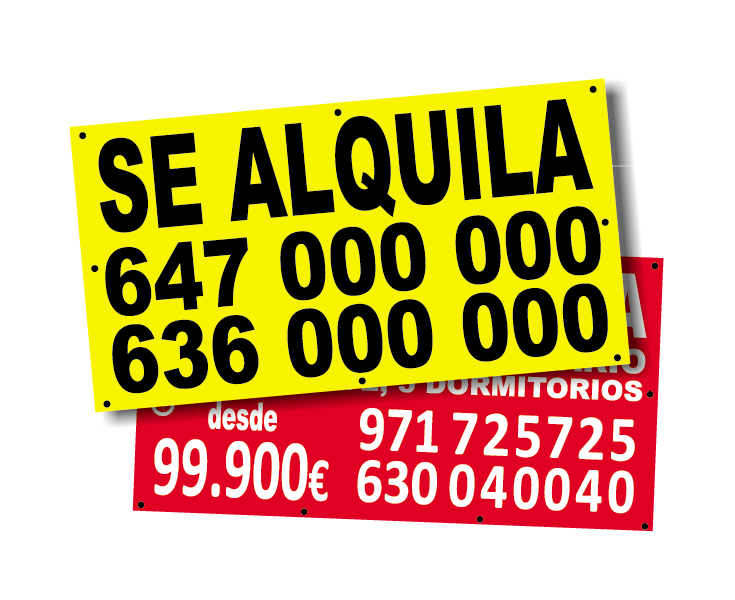 carteles baratos, carteles inmobiliaria, adhesivos para portales, inmobiliaria, carteles polipropileno, lonas publicitarias, impresión gran formato