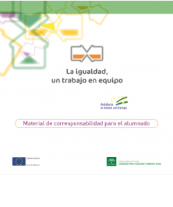 La igualdad, un trabajo en equipo.Material de corresponsabilidad para el alumnado:El documento aborda la importancia de la conciliación entre la vida personal, familiar y laboral en Andalucía como parte del esfuerzo por la igualdad de género. La Ley 12/2007 promueve medidas que faciliten una participación equilibrada entre hombres y mujeres en el ámbito laboral y familiar, destacando el permiso de paternidad. Además, el Instituto Andaluz de la Mujer impulsa iniciativas para romper estereotipos y fomentar la corresponsabilidad, involucrando a la comunidad educativa y a las empresas para avanzar hacia una igualdad real en la región.