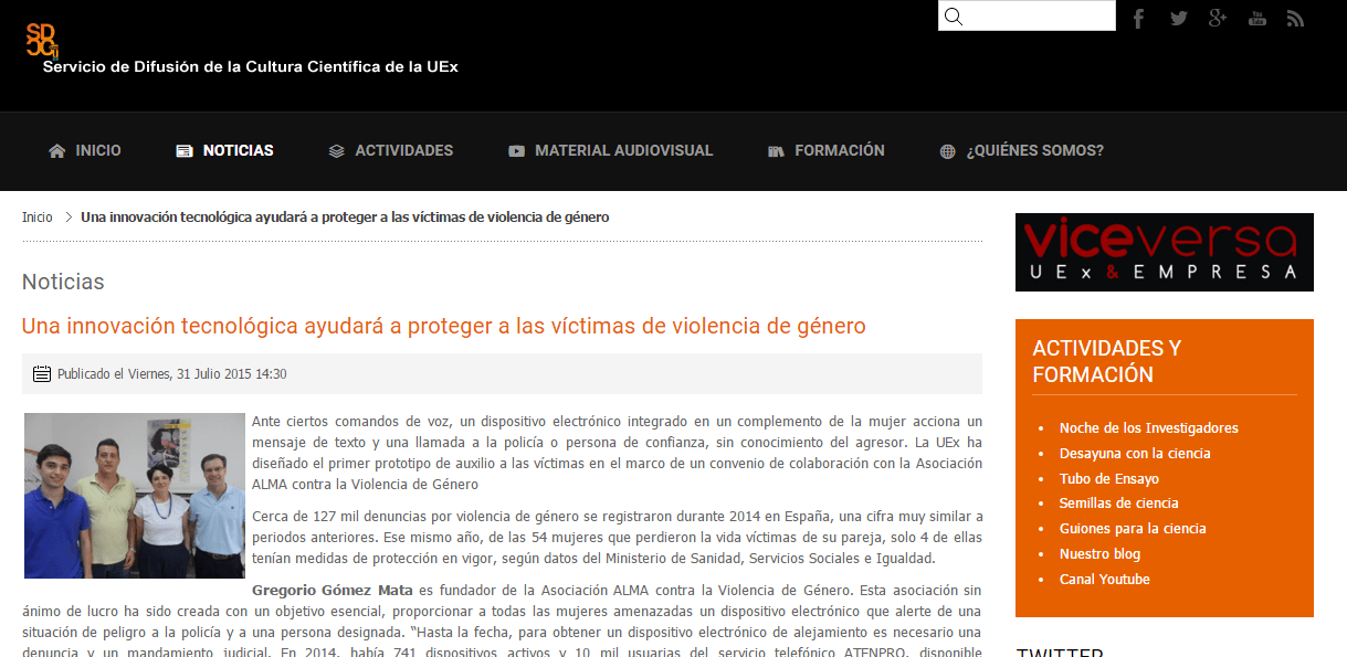 Servicio difusión cultura