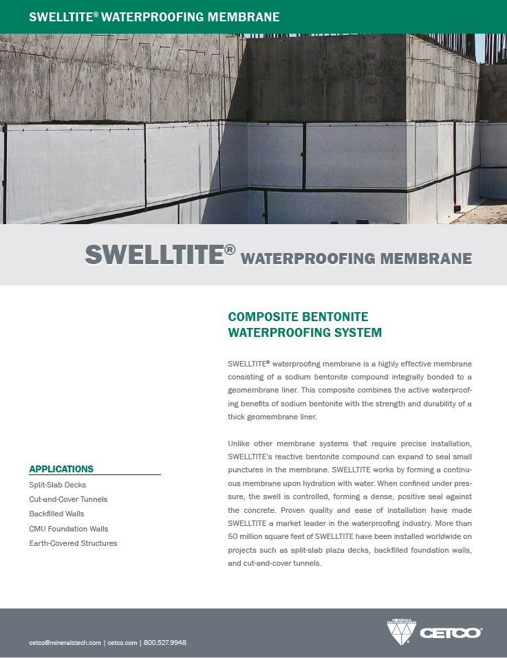 Swelltite Bentonite Waterproofing