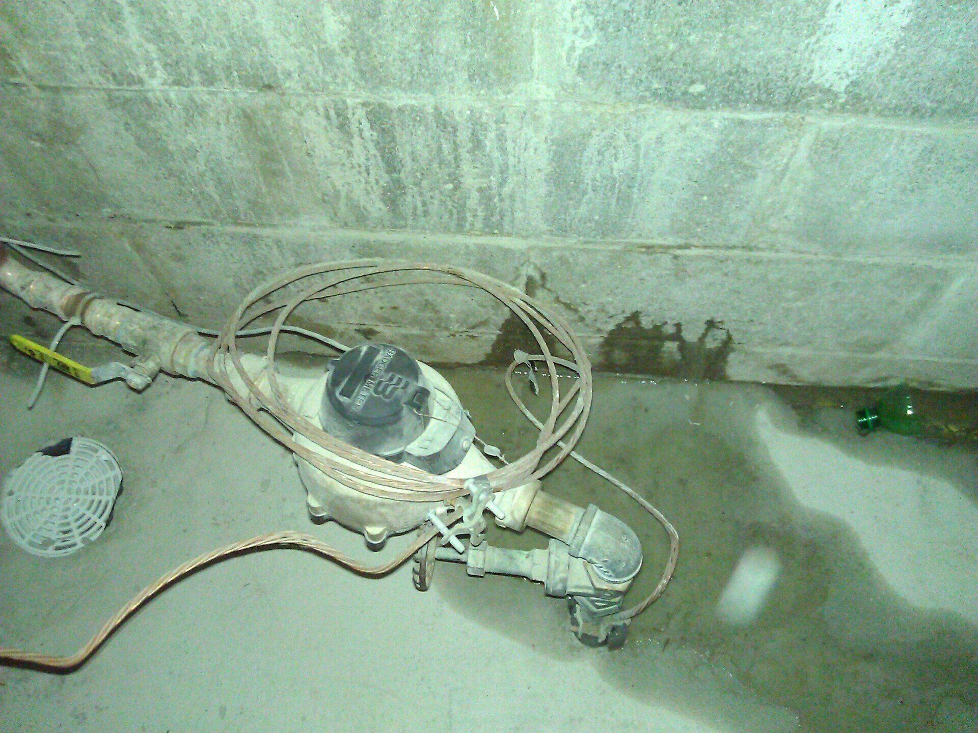 Water Leaking Through Block Wall Above Floor