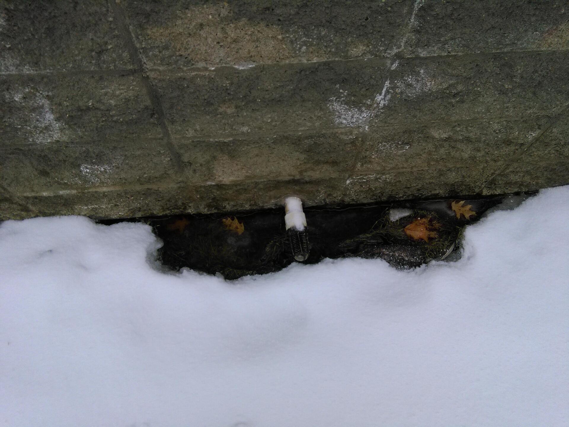 Foundation Leaking Where Drain Tile Drains Outside